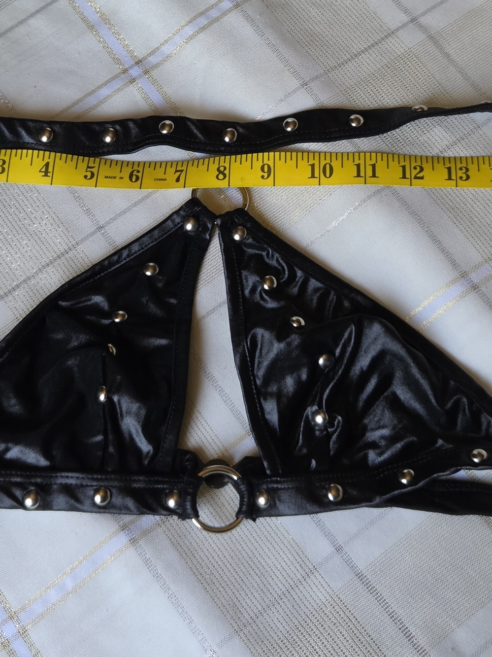 Lust Black Studded Ring-Accent Bikini Set - Picture 10 of 11